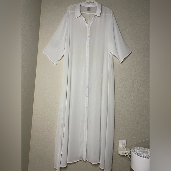 Time and Tru Other - Swim cover up button down dress